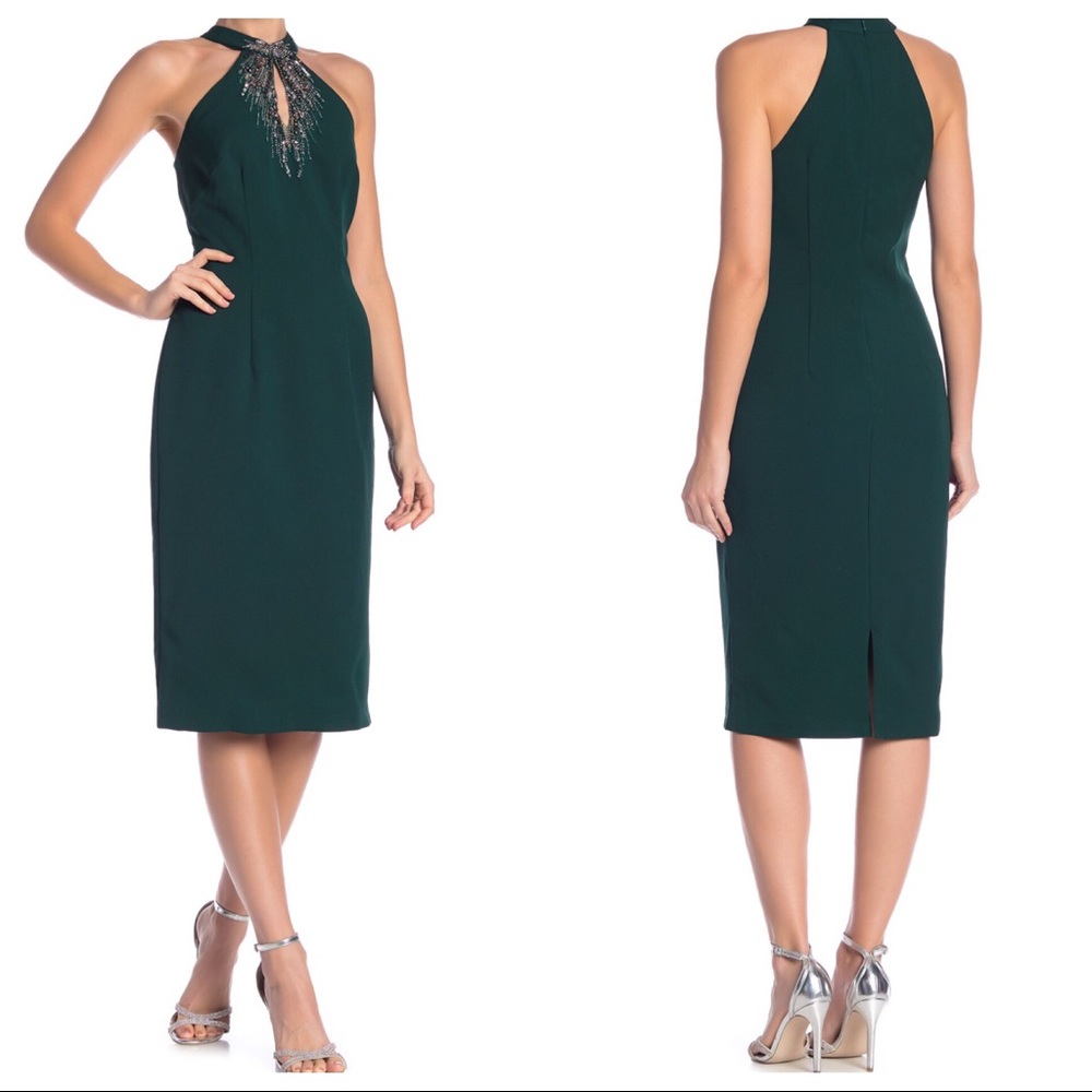 JS Boutique Embellished Mock Neck Dress